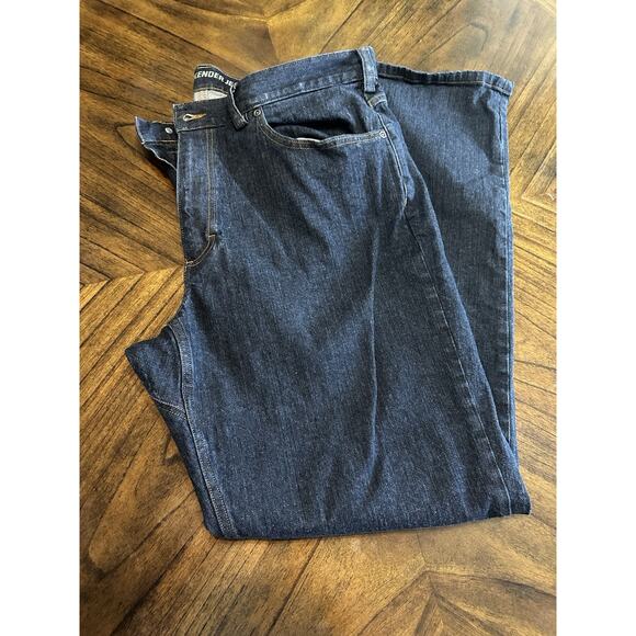 Duluth Trading Co Mens Dark Wash Relaxed Fit Flex Weekender Jeans 38x34 - Picture 3 of 7